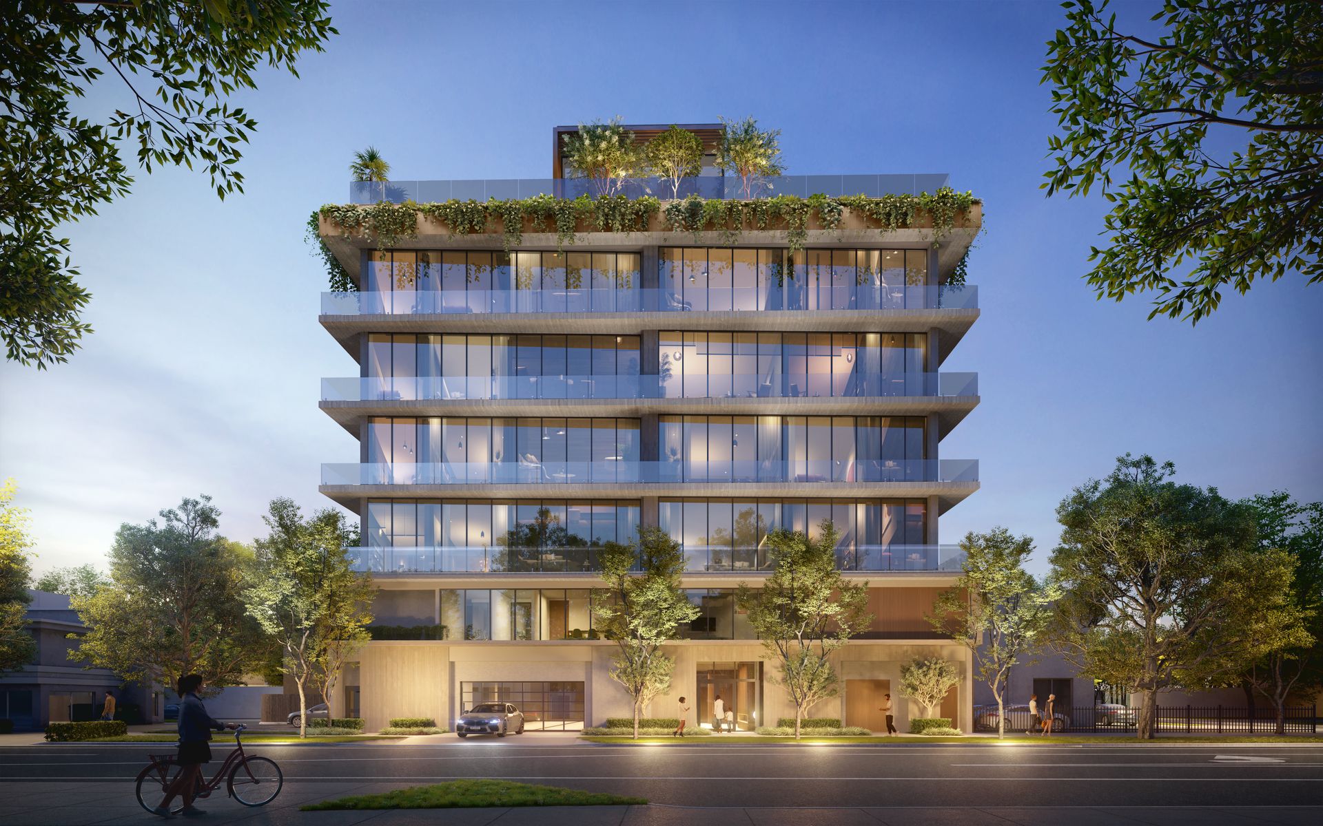 OPUS Coconut Grove facade from SW 27th Avenue