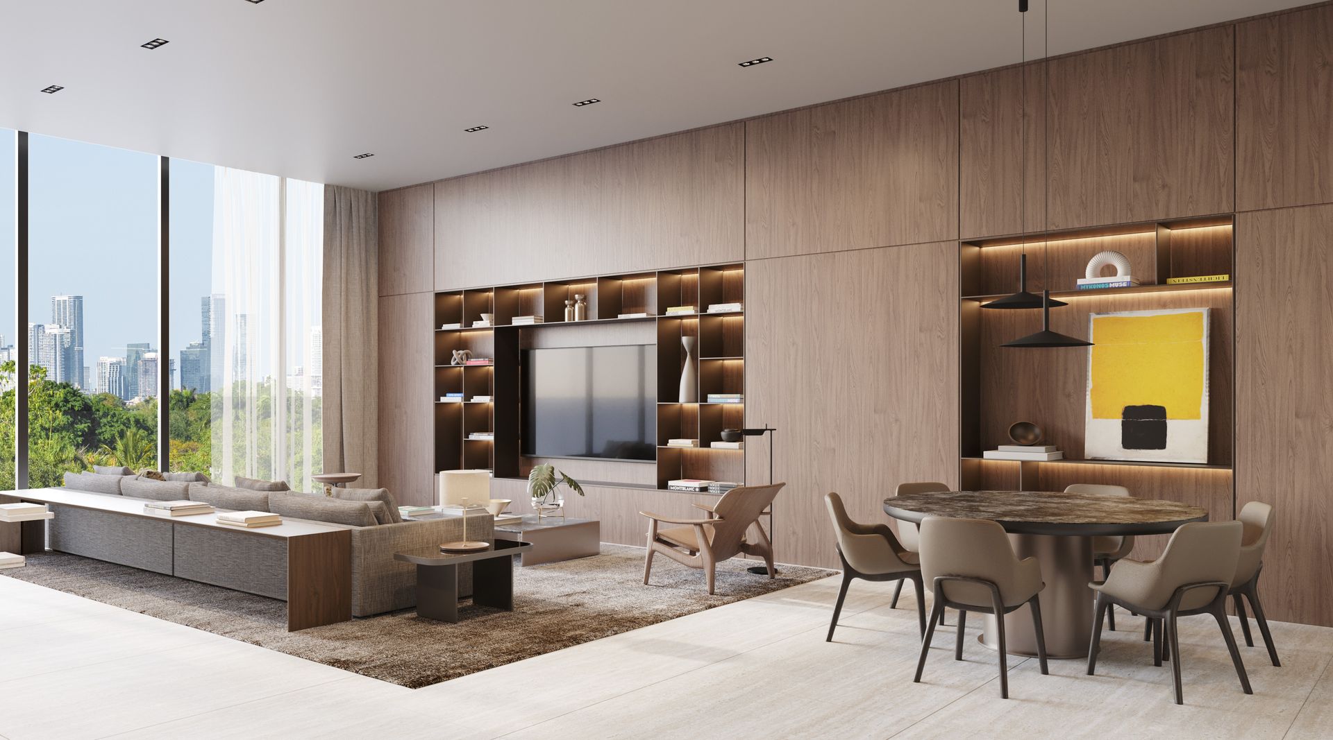 OPUS Coconut Grove, residence living room
