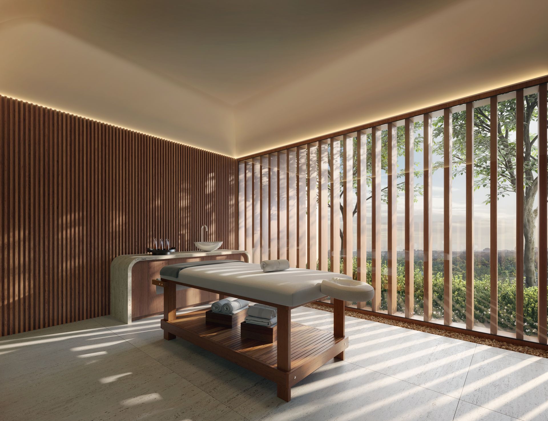 Spa massage room